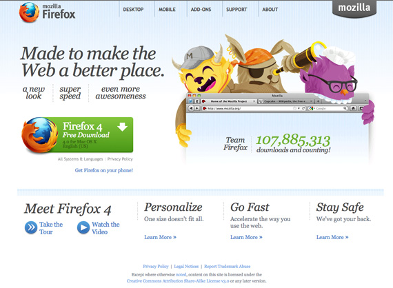 firefox button call to action