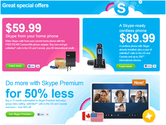 Skype USA website