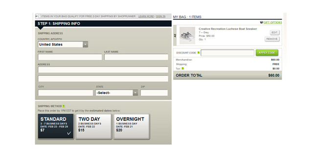 American Eagle lets customers choose shipping options