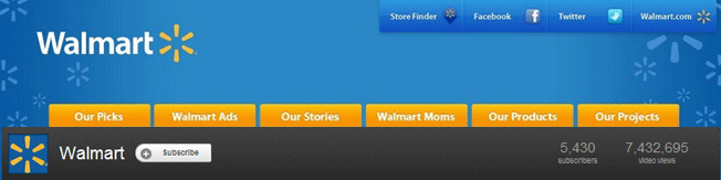 Walmart YouTube Banner