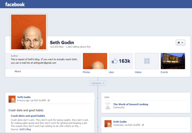 Seth Godin on Facebook