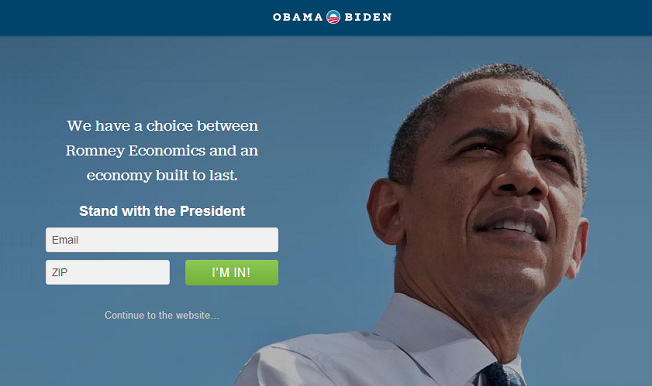 stand with the president landing page