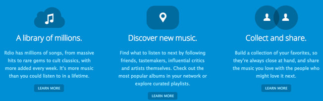 rdio library variety