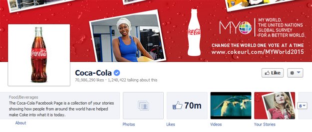 coke Facebook page