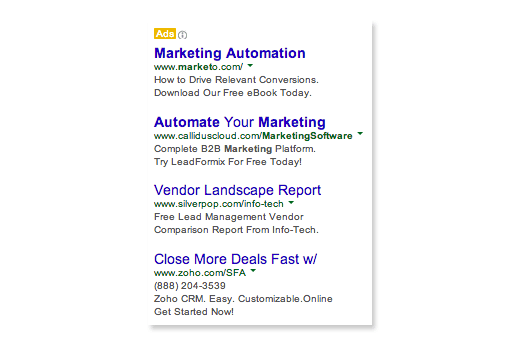 google ppc ads with contact information