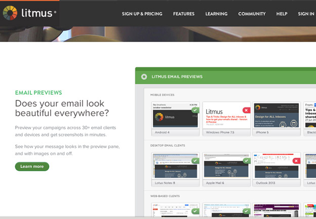 litmus does email look beautiful