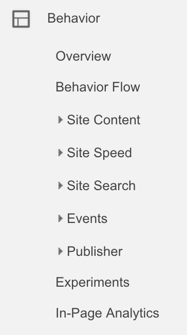 Behavior Section-google-analytics