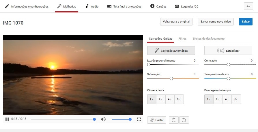 captura de tela de como criar um canal no youtube