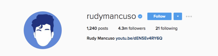 perfil do rudy mancuso no instagram