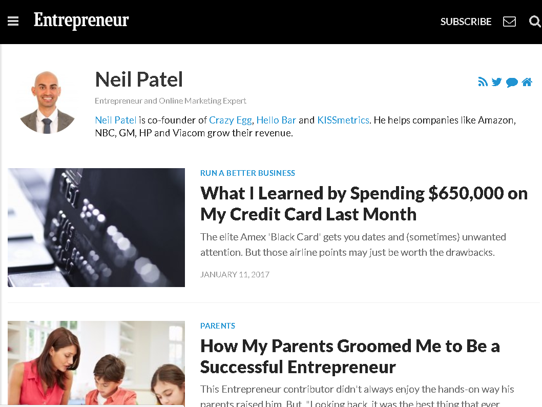Entrepreneur Neil Patel