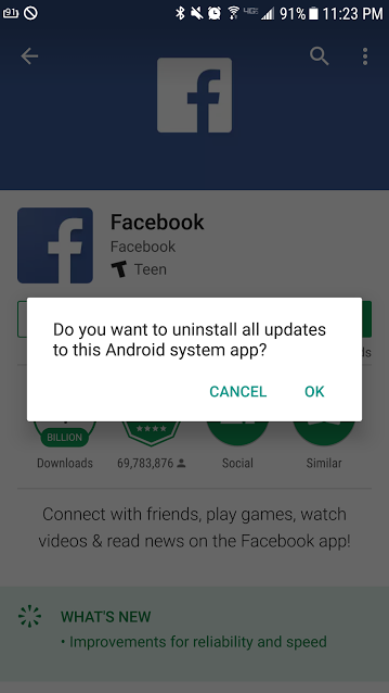 Facebook Uninstall 1