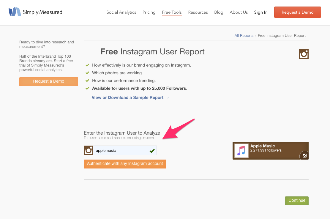 Free Instagram Analytics Tools Simply Measured