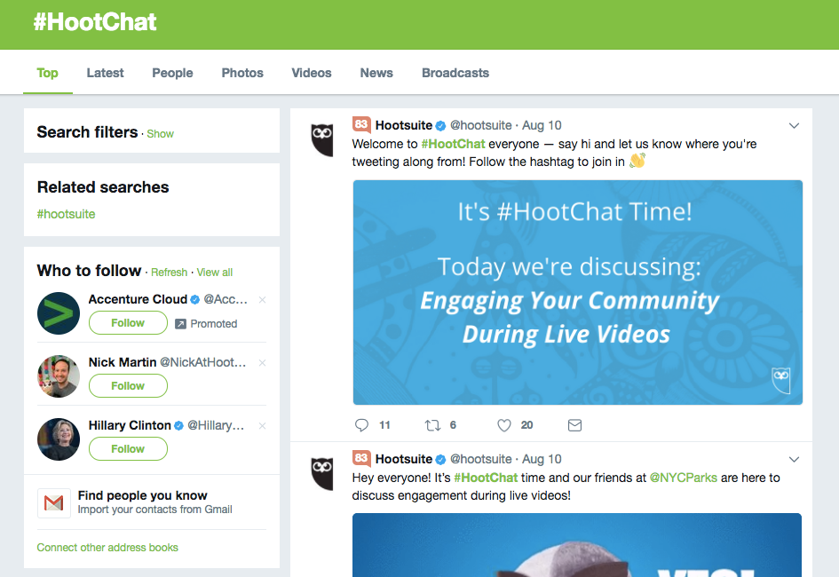 HootChat hashtag on Twitter 1