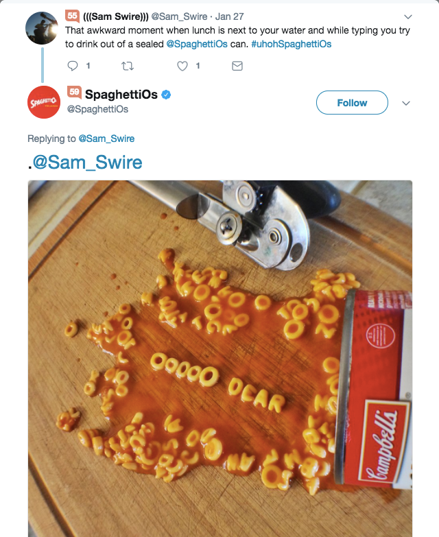 SpaghettiOs on Twitter Sam Swire https t co jUUX0sMYd6 