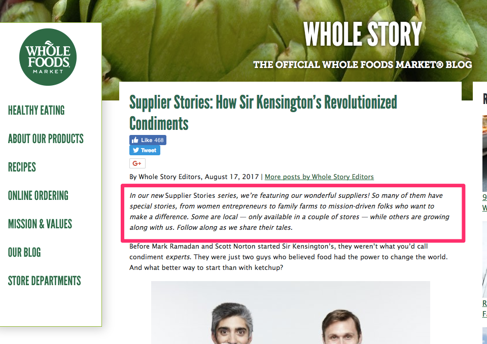 Supplier Stories How Sir Kensington s Revolutionized Condiments Whole Foods Market