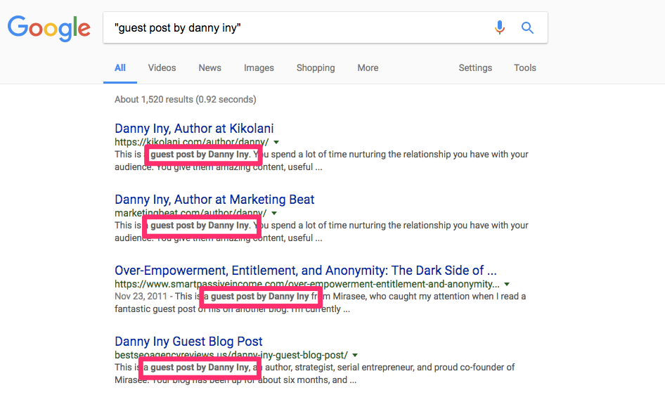 guest post by danny iny Google Search