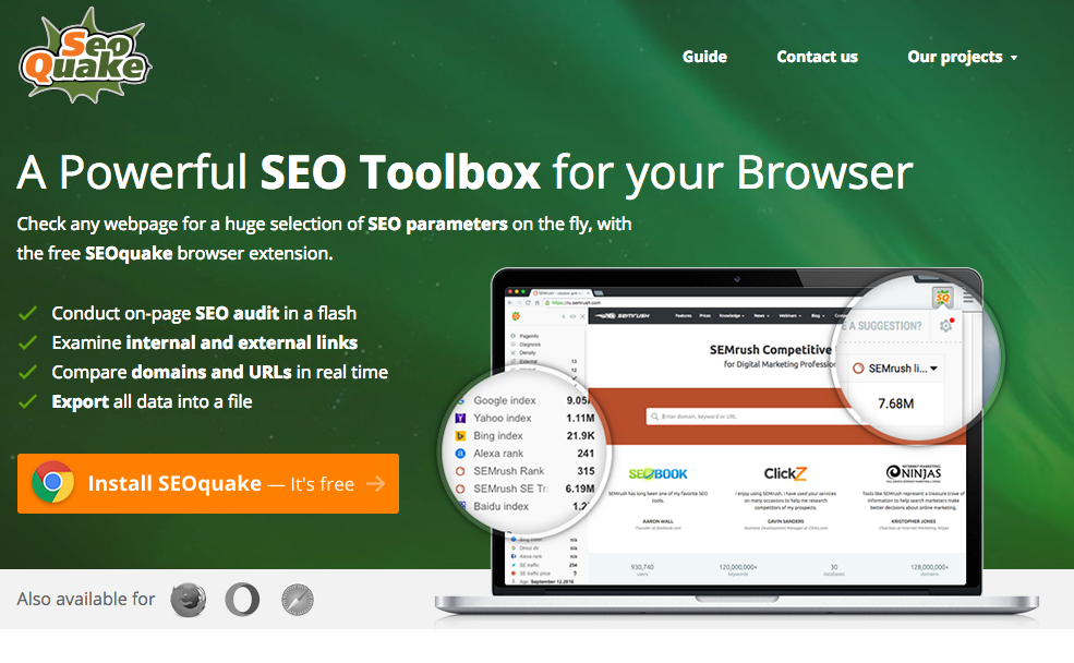 A Powerful SEO Toolbox for your Browser SEOquake