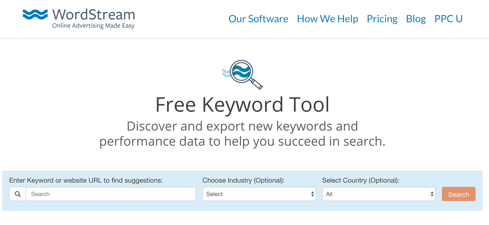 Free Keyword Tool WordStream 1