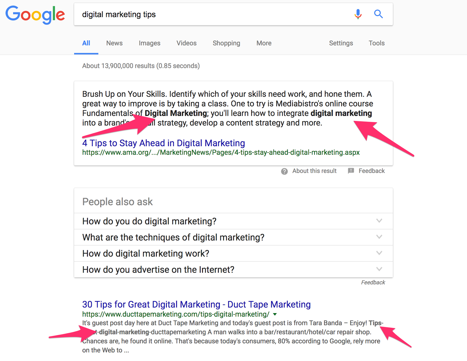 digital marketing tips Google Search