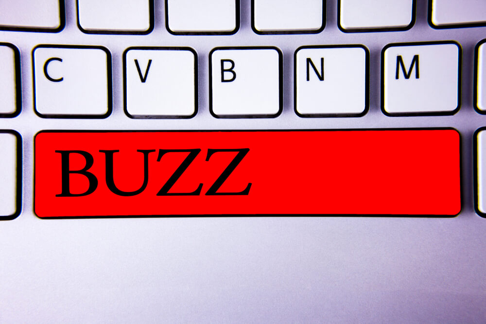 ilustraçao da palavra buzz em tecla de teclado