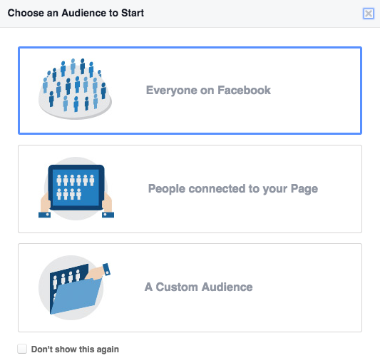choose an audience to start