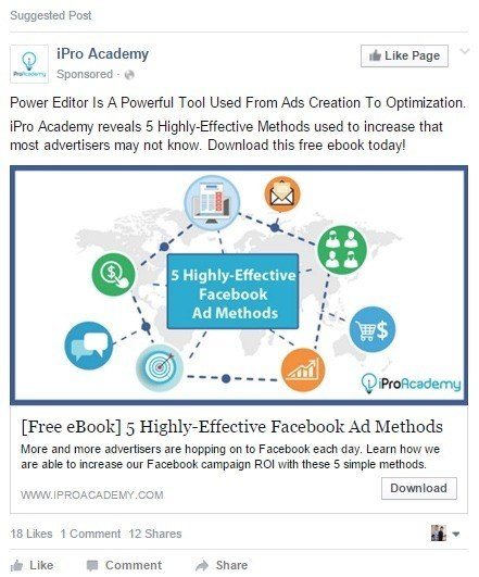 facebook ad tips download cta