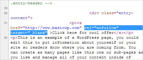 nofollow html tag