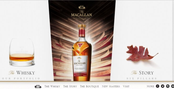 peça de marketing da marca de Bebidas e Whisky Macallan