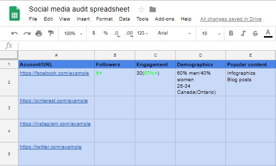 Updated spreadsheet 2