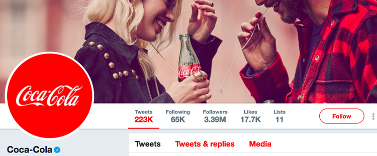 coca cola twitter