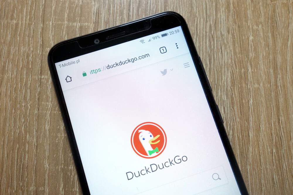 pagina inicial versao mobile site de buscas duck duck go