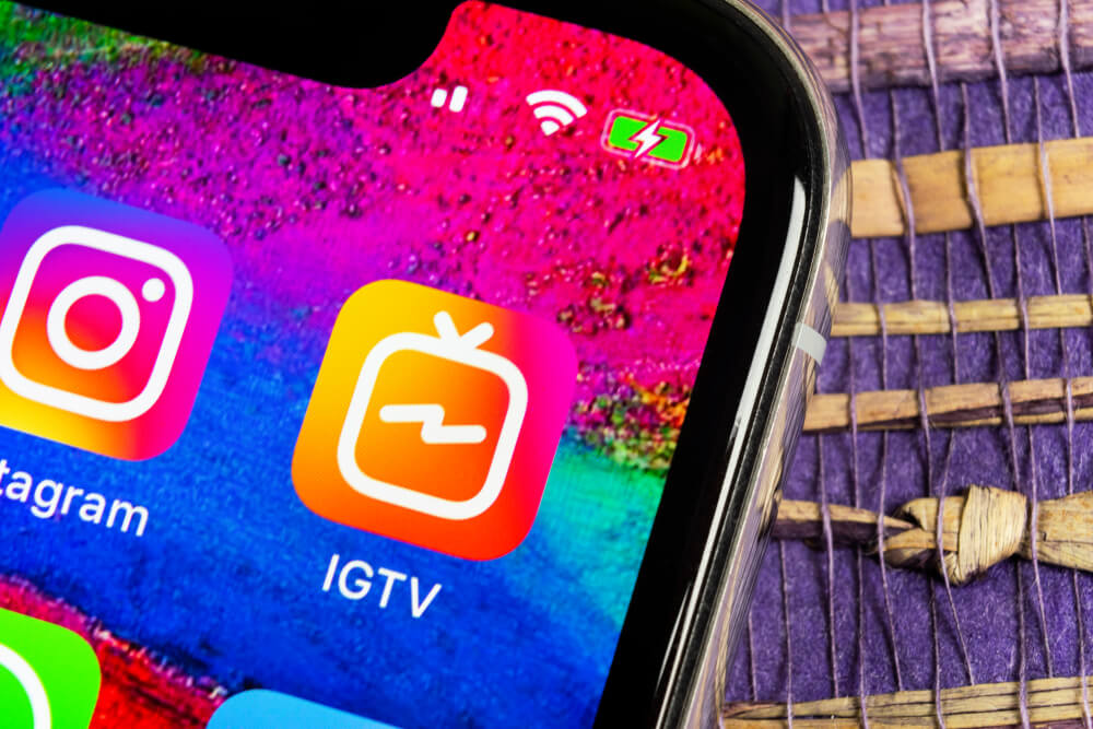 smartphone e os atalhos do instagram e IGTV
