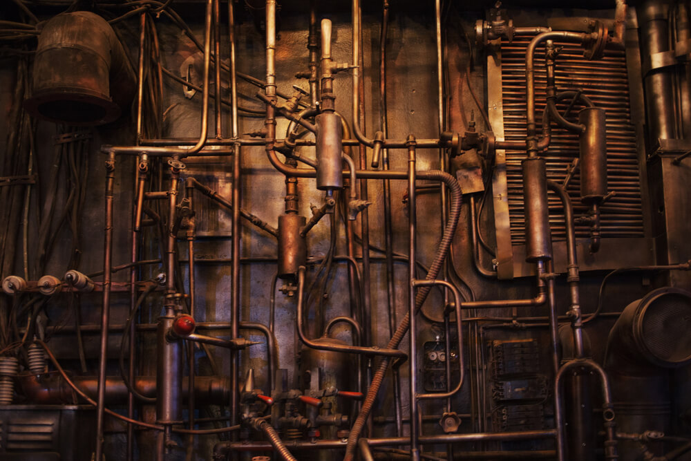 máquina a vapor representante da primeira revolucao industrial
