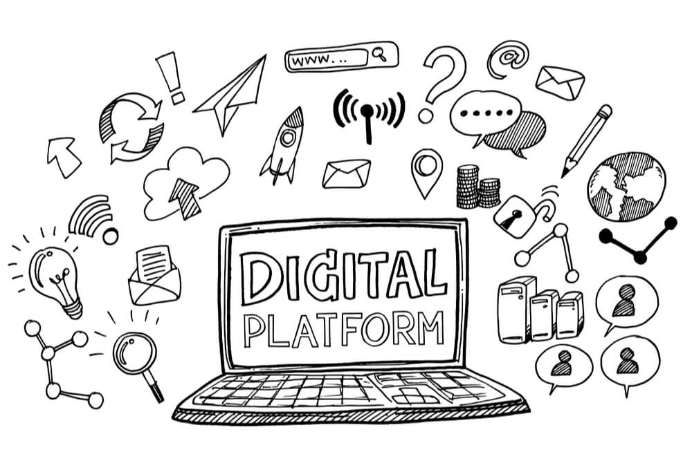 ilustração de plataformas digitais