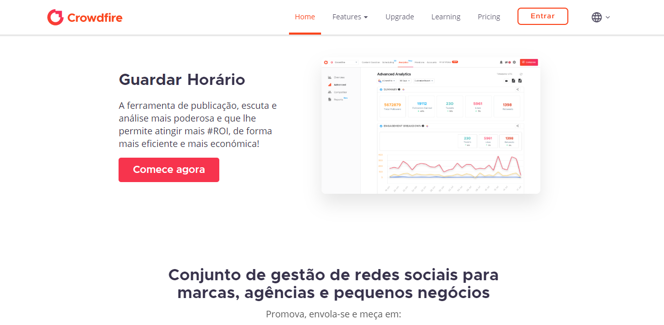 plataforma crowdfire para automaçao de analise e monitoramento no instagram
