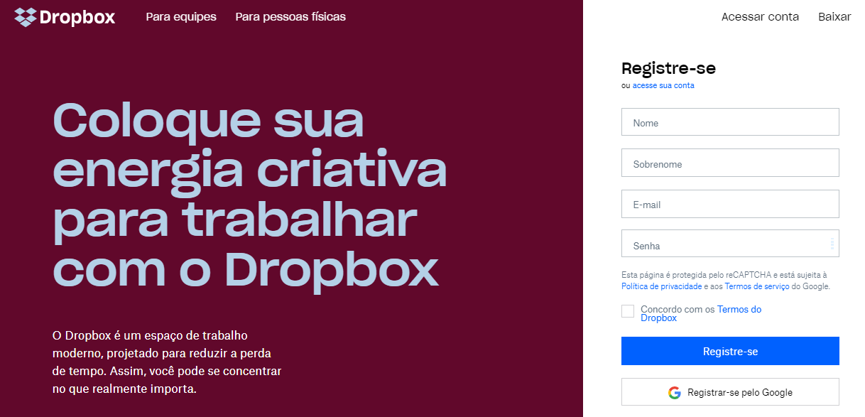 dropbox como exemplo de anúncio persuasivo