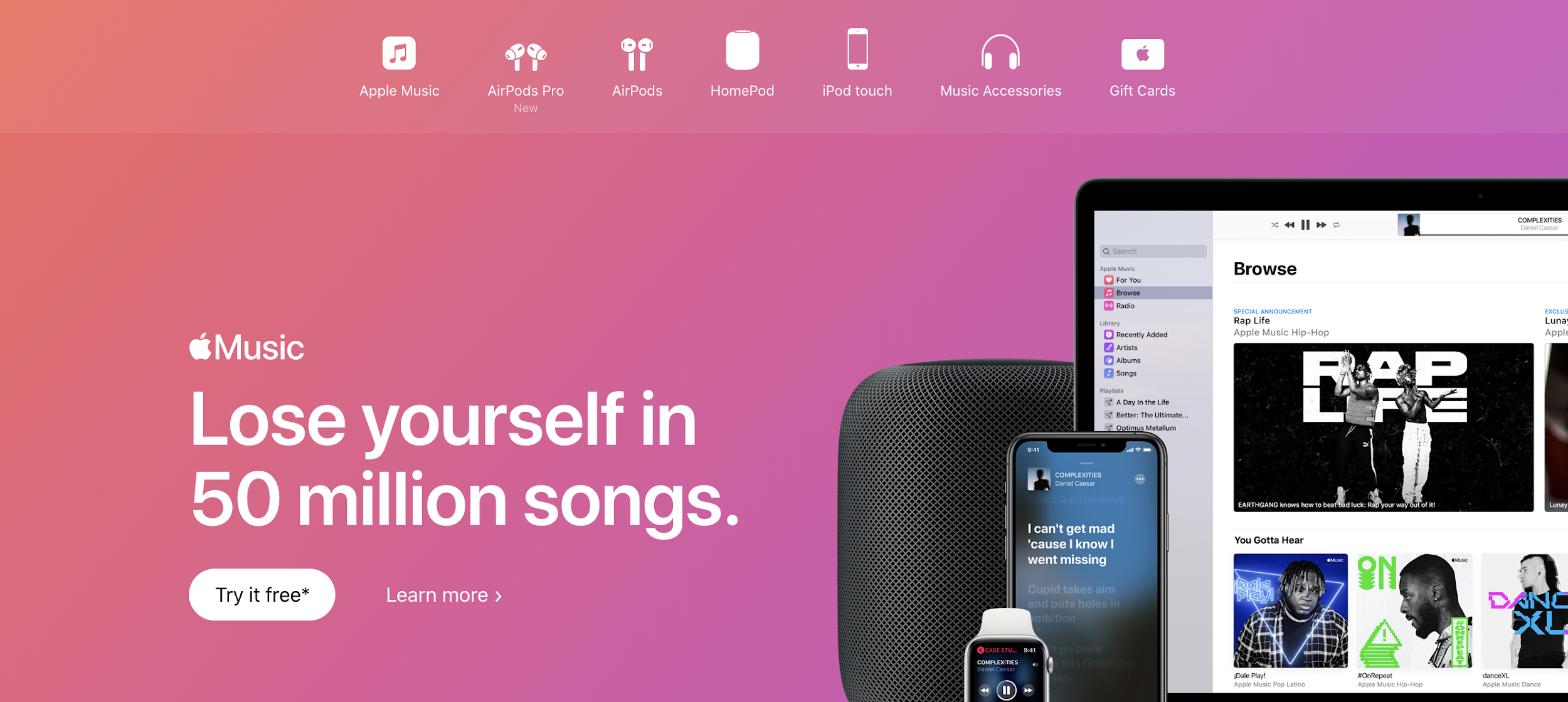 Apple Music como exemplo de plataforma digitais para música
