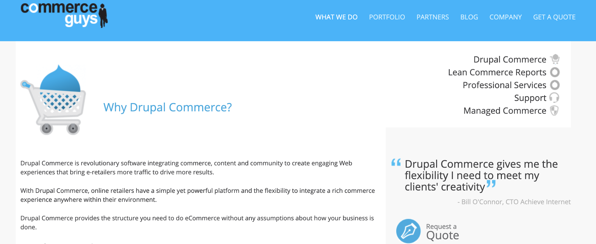 Drupal como exemplo de plataforma de ecommerce