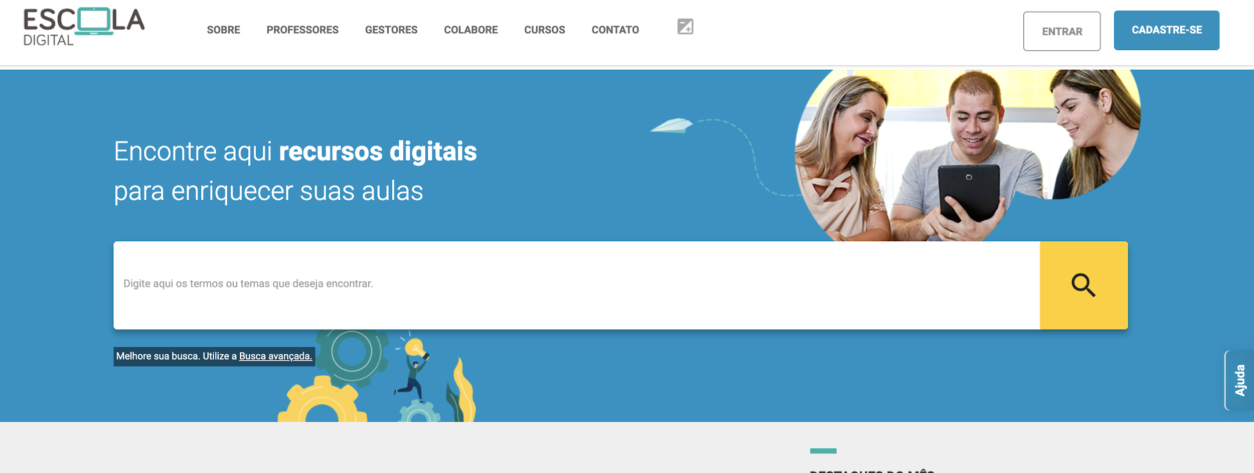 Escola Digital como exemplo de plataforma digitais para educação