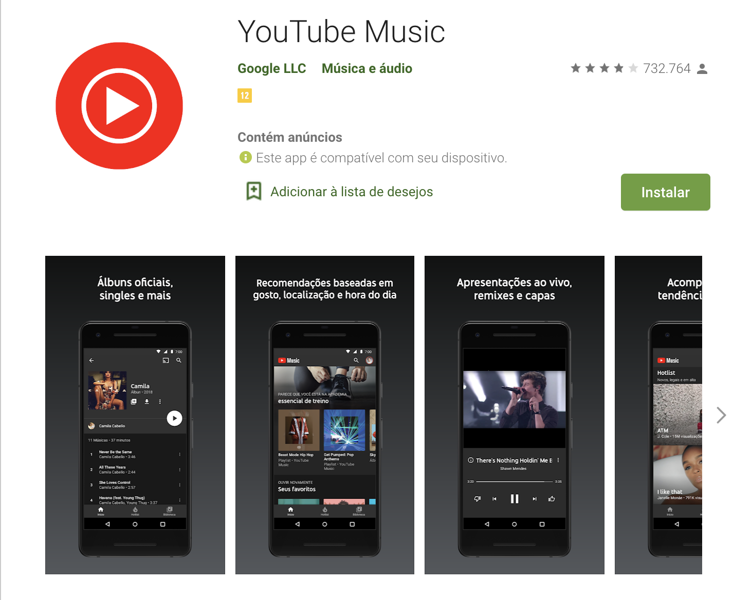 Youtube Music como exemplo de plataforma digitais para música